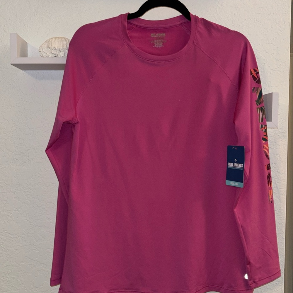 🌴Reel Legends Womens Reel-Tec Print Long Sleeve Top Size L